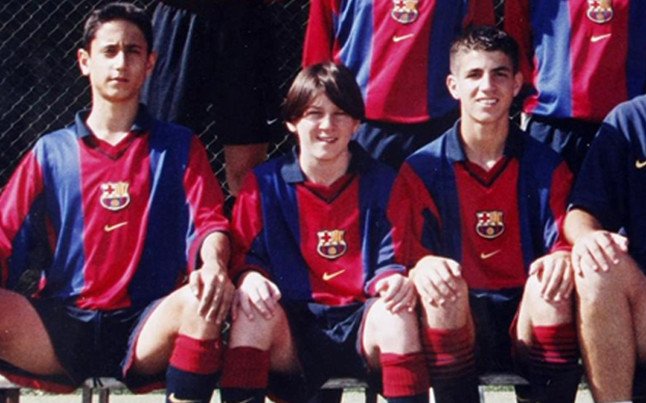 Vázquez, Messi e Fábregas: membros da "Geração de 87" de La Masia - Foto: Arquivo