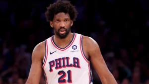 Estrela dos 76ers, o pivô Joel Embiid.