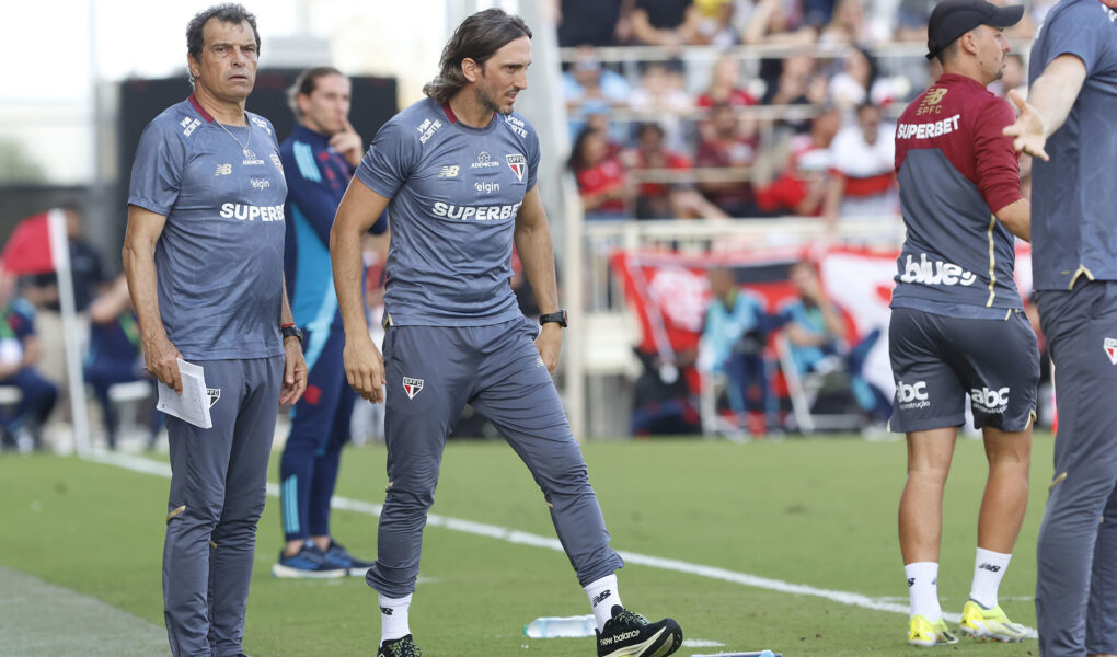 Zubeldía, técnico do São Paulo, em amistoso de Pré-Temporada contra o Flamengo nos Estados Unidos
