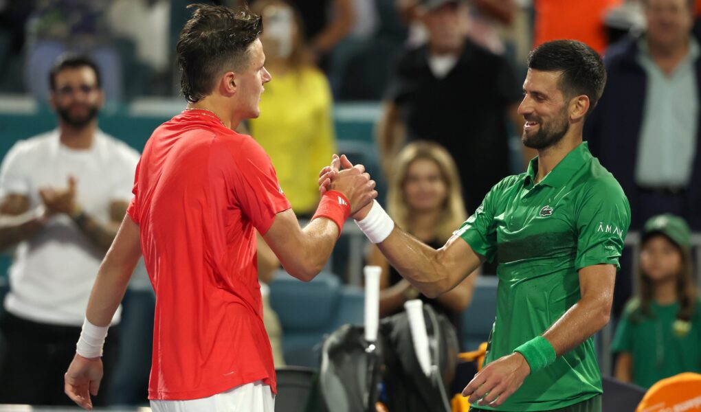 Jakub Mensik Novak Djokovic Miami Open