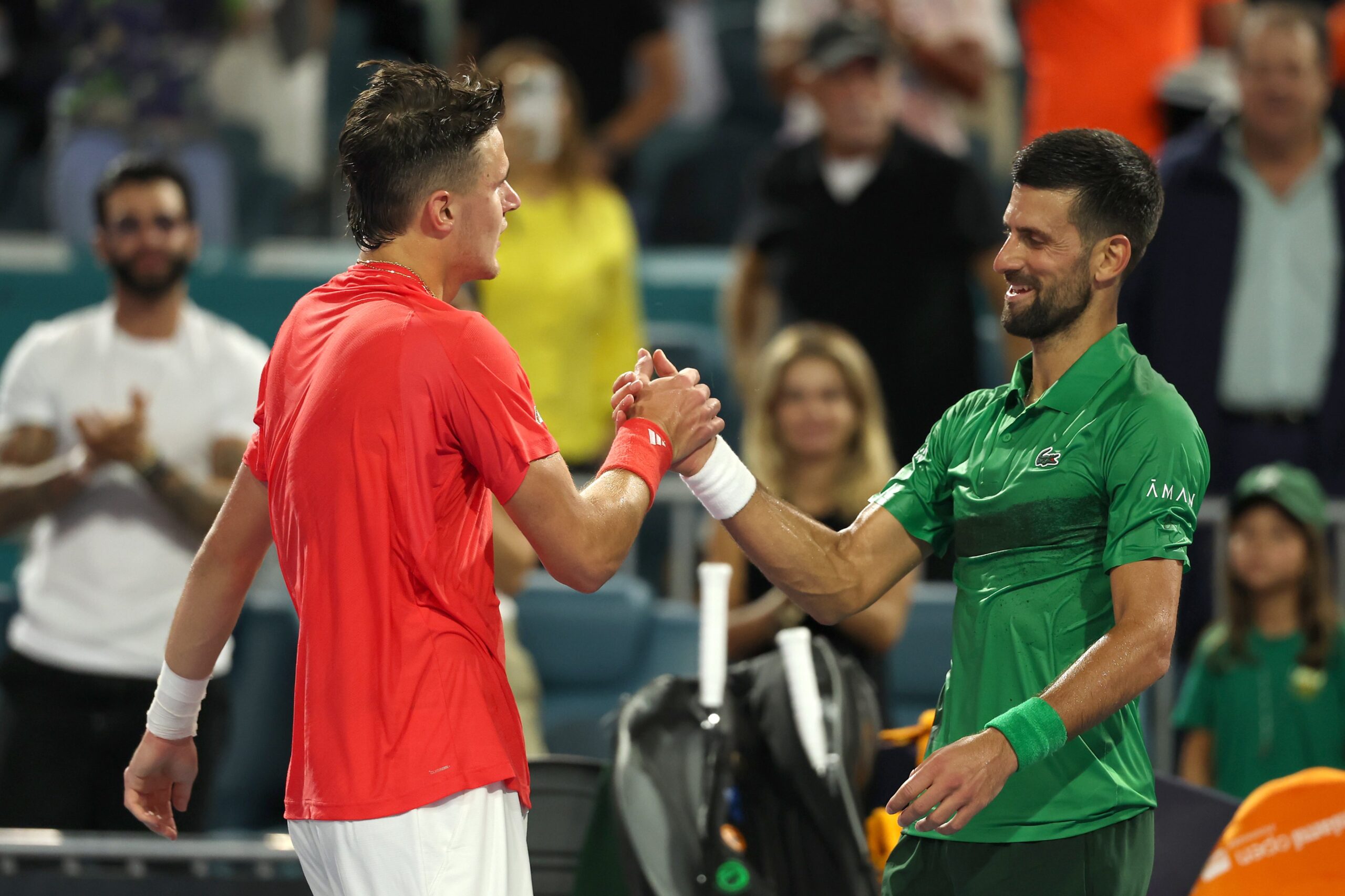 Jakub Mensik Novak Djokovic Miami Open