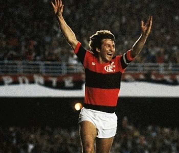 Zico pelo Flamengo na Libertadores