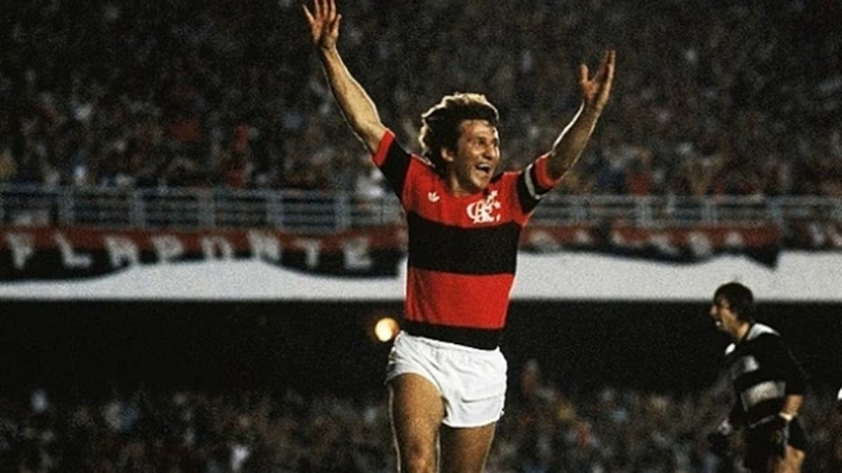 Zico pelo Flamengo na Libertadores