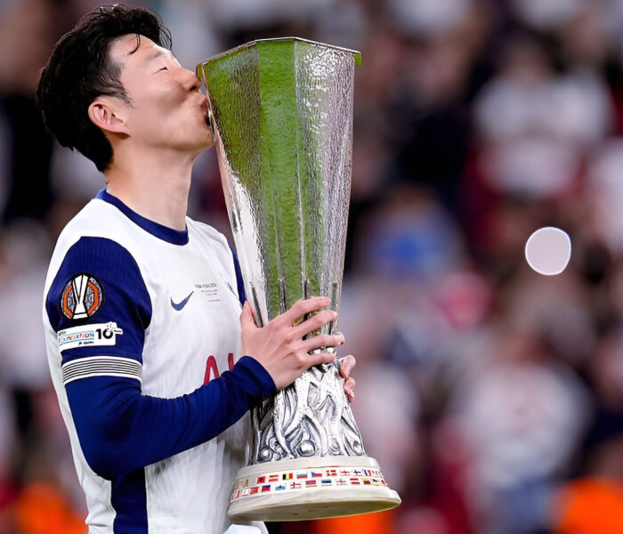 Son Heung-min comemora seu primeiro título em 10 anos vestindo a camisa do Tottenham