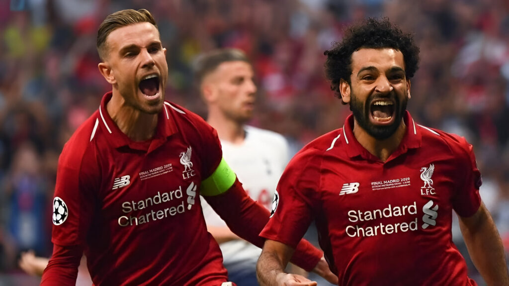 Salah marcou um dos gols que deu o título da Champions ao Liverpool sobre o Tottenham