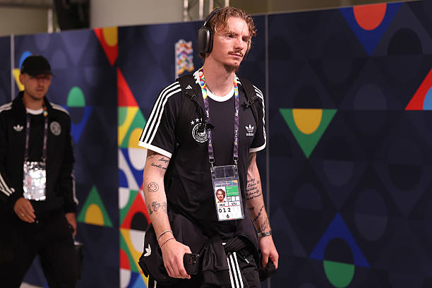 No decorrer da partida, Woltemade deixou o campo para a entrada de Niclas Füllkrug. Foto: Maja Hitij/UEFA — Divulgação.