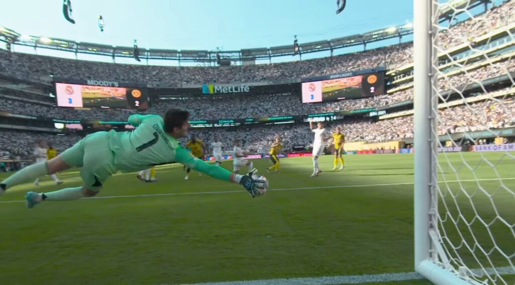 Courtois fez um milagre e garantiu a vitória do Real Madrid sobre o Borussia Dortmund por 3 a 2