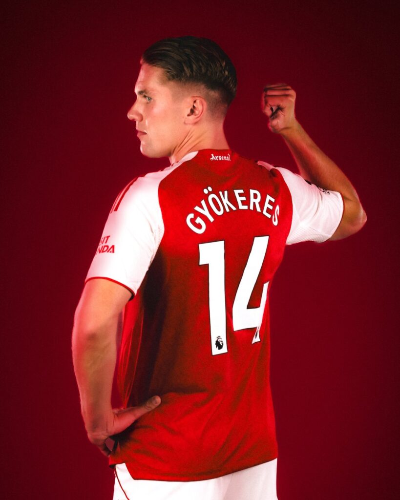 Apresentado no Arsenal, Gyökeres usará o mítico número 14 que já foi de Thierry Henry