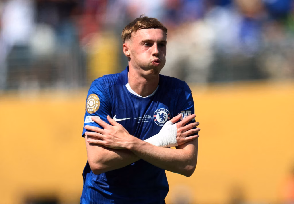 Cole Palmer comemora gol na final da Copa do Mundo de Clubes da FIFA