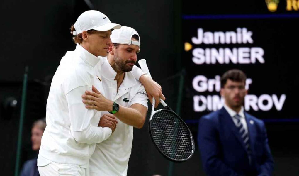 Jannik Sinner e Grigor Dimitrov Wimbledon 2025