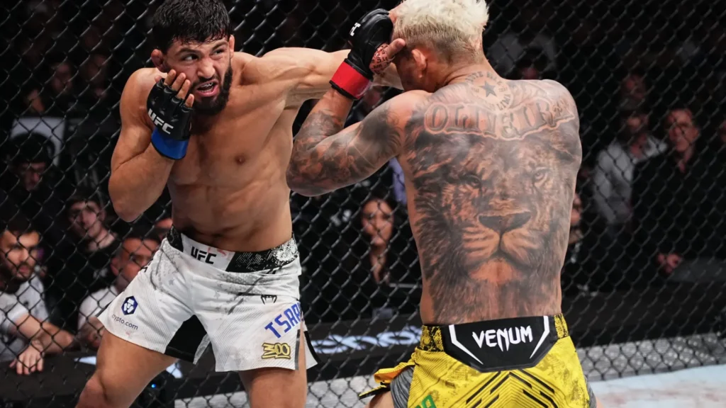 Arman Tsarukyan venceu Charles Oliveira em seu último compromisso, no UFC 300