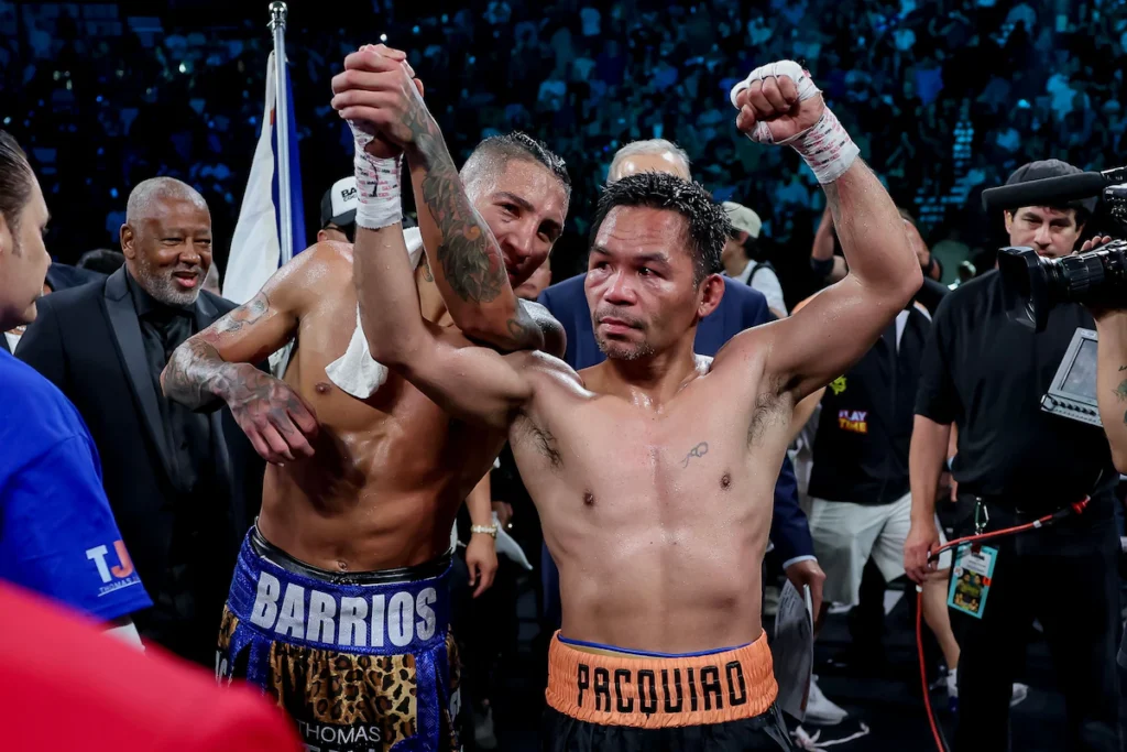 Manny Pacquiao tem retorno compatível com a sua história e empata com campeão mundial