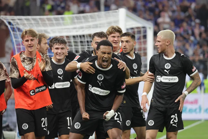 Foi o segundo gol de Andréas Hountondji nesta Bundesliga, em dois jogos disputados. Foto: Susanne Hübner/IMAGO — Reprodução.