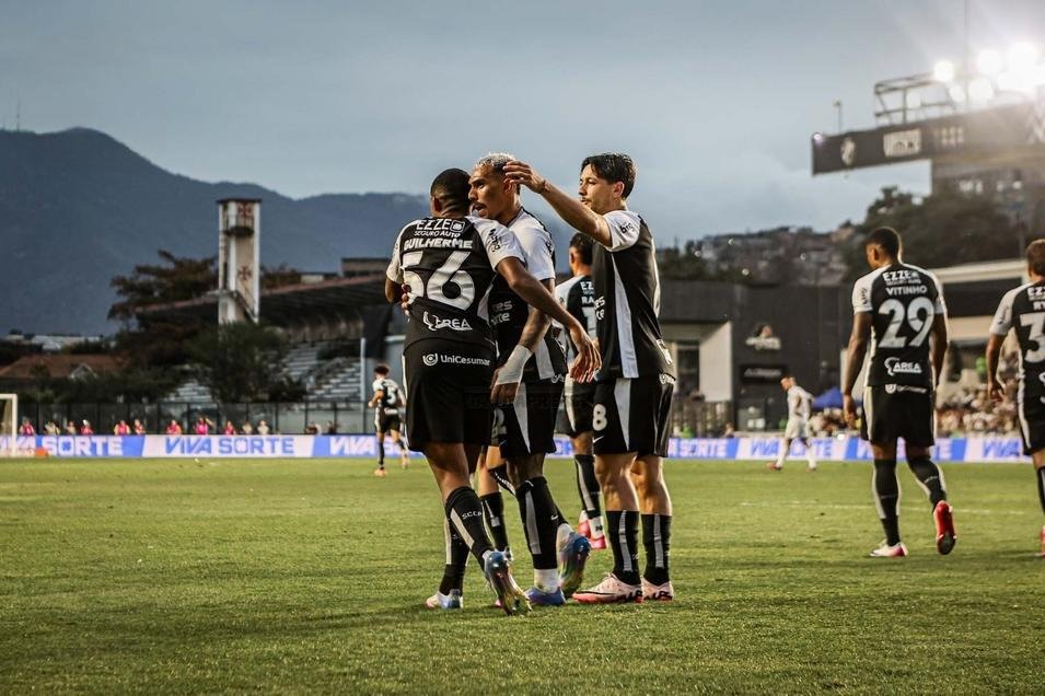 É o segundo jogo consecutivo que Gui Negão marca com a camisa do Corinthians. O jovem havia marcado também contra o Bahia, no último sábado. Foto: Thiego Mattos/Pera Photo Press — Reprodução.