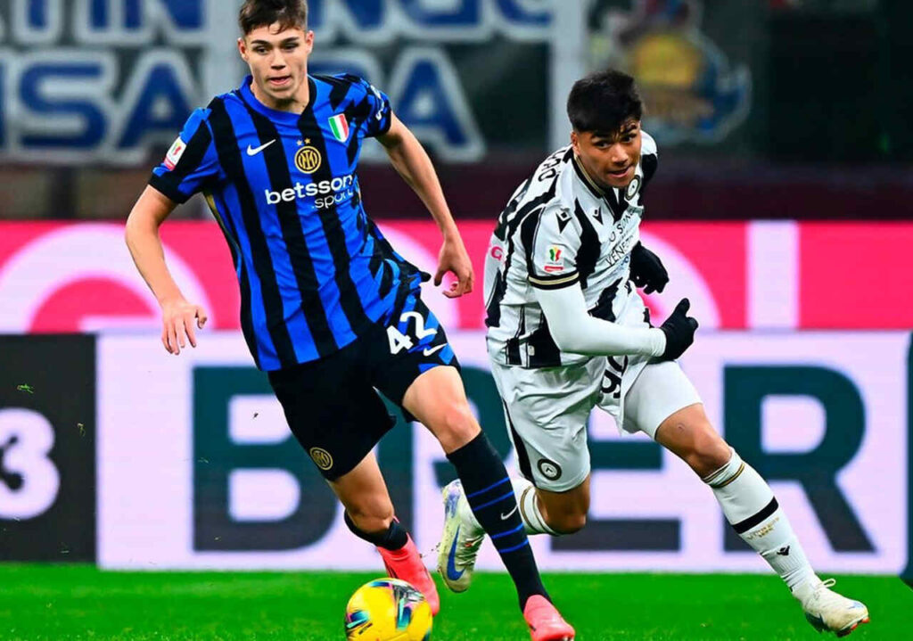 Tomás Palacios, novo contratado do Santos, em ação pela Inter de Milão