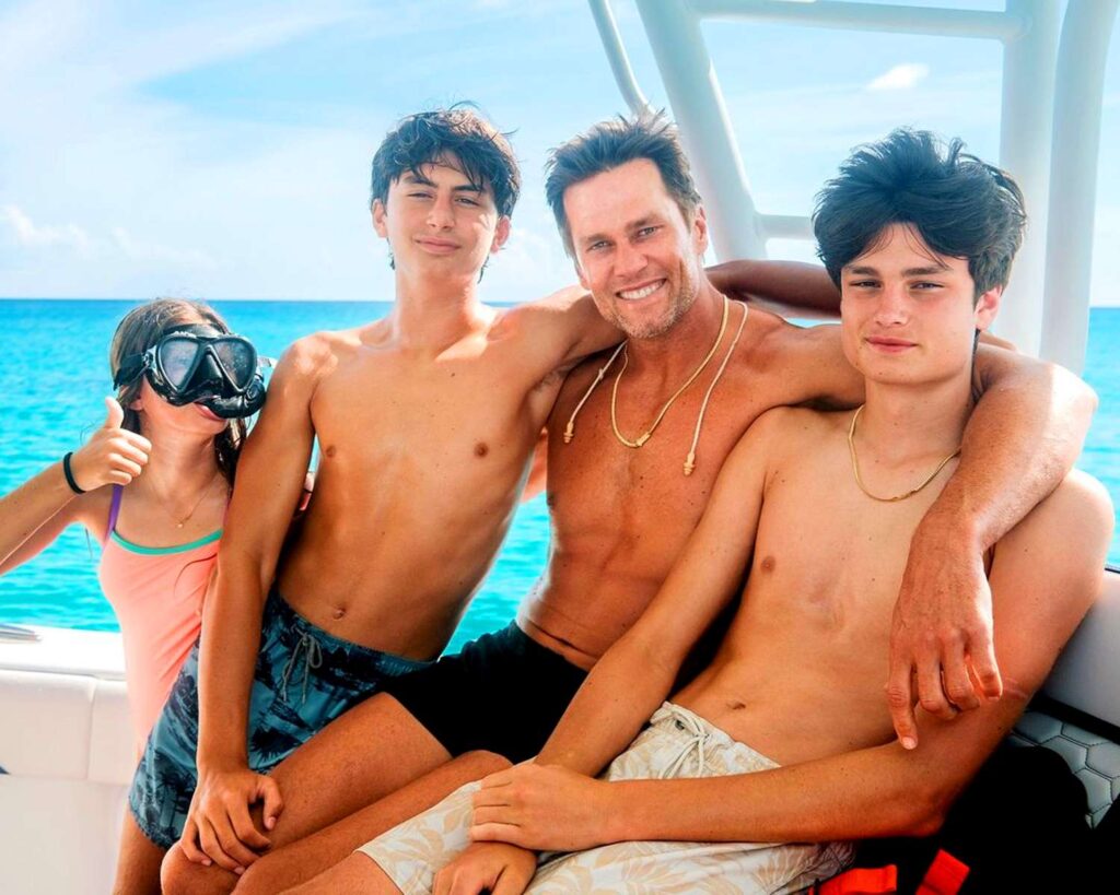 Tom Brady e os filhos