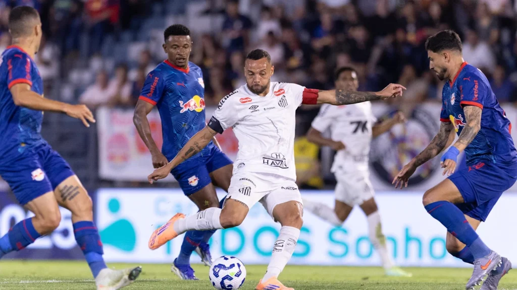 O Santos foi mais ofensivo, mas terminou empatado com o Bragantino