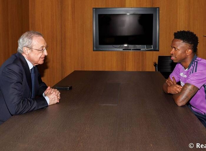 Vini Jr e Florentino Peréz, Real Madrid