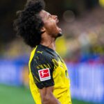 Foi o primeiro gol de Adeyemi na atual Bundesliga. O artilheiro do Dortmund segue sendo Guirassy, com 4. Barcelona Foto: Noah Wedel/Imago — Reprodução.