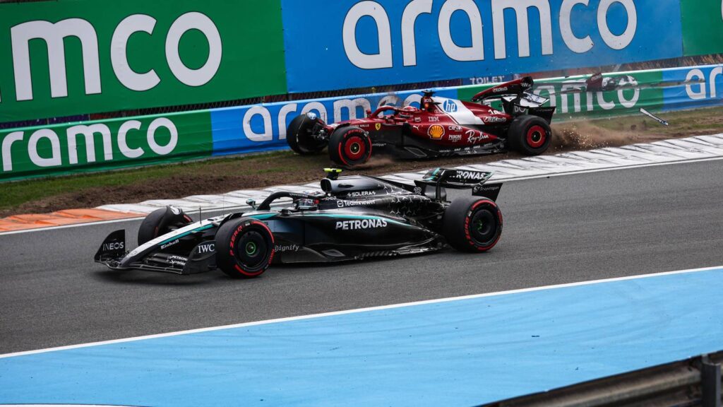 Kimi Antonelli causou acidente que tirou Charles Leclerc do Grande Prêmio da Holanda