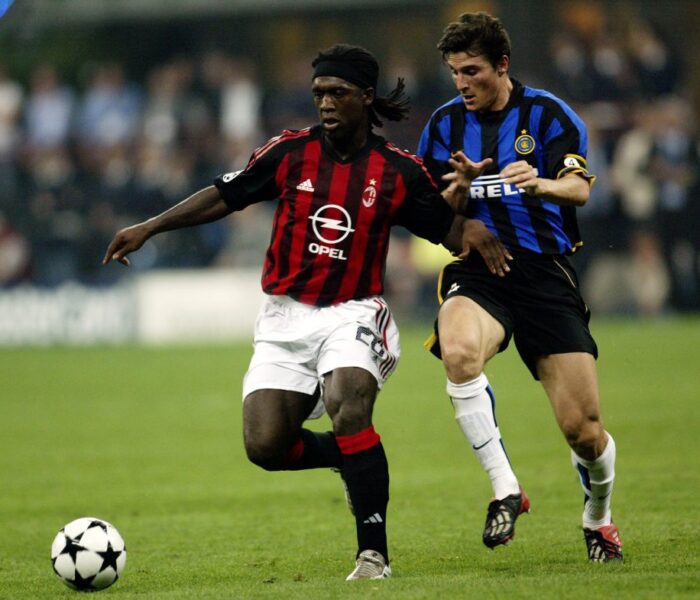 No hall do futebol italiano, Clarence Seedorf e Francesco Coco estão na mesma praça de jogadores que vestiram as cores do Milan e Inter de Milão. Foto: Calciopedia/Site Oficial — Reprodução.