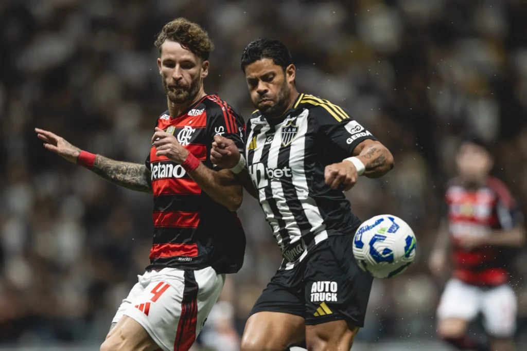 Flamengo e Atlético Mineiro fizeram um jogo muito truncado na Arena MRV e o 1 a 1 foi justo