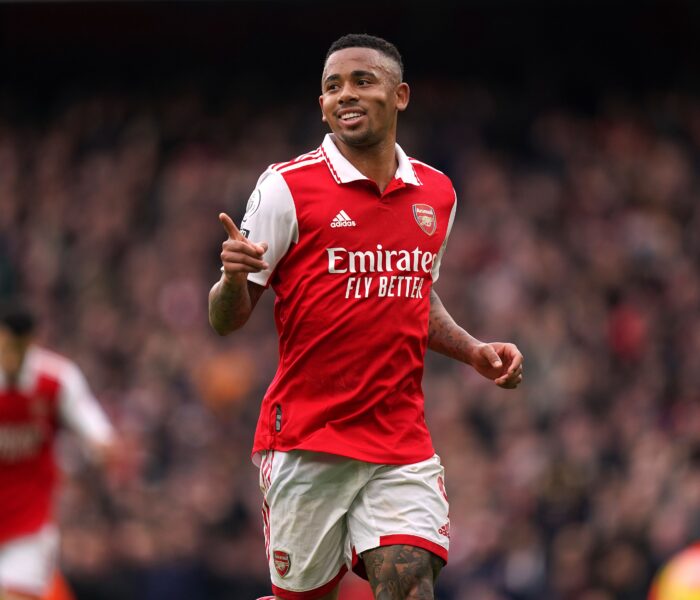 Premier League - Gabriel Jesus em ação pelo Arsenal nesta temporada. Milan Foto: Adam Davy/PA Wire.