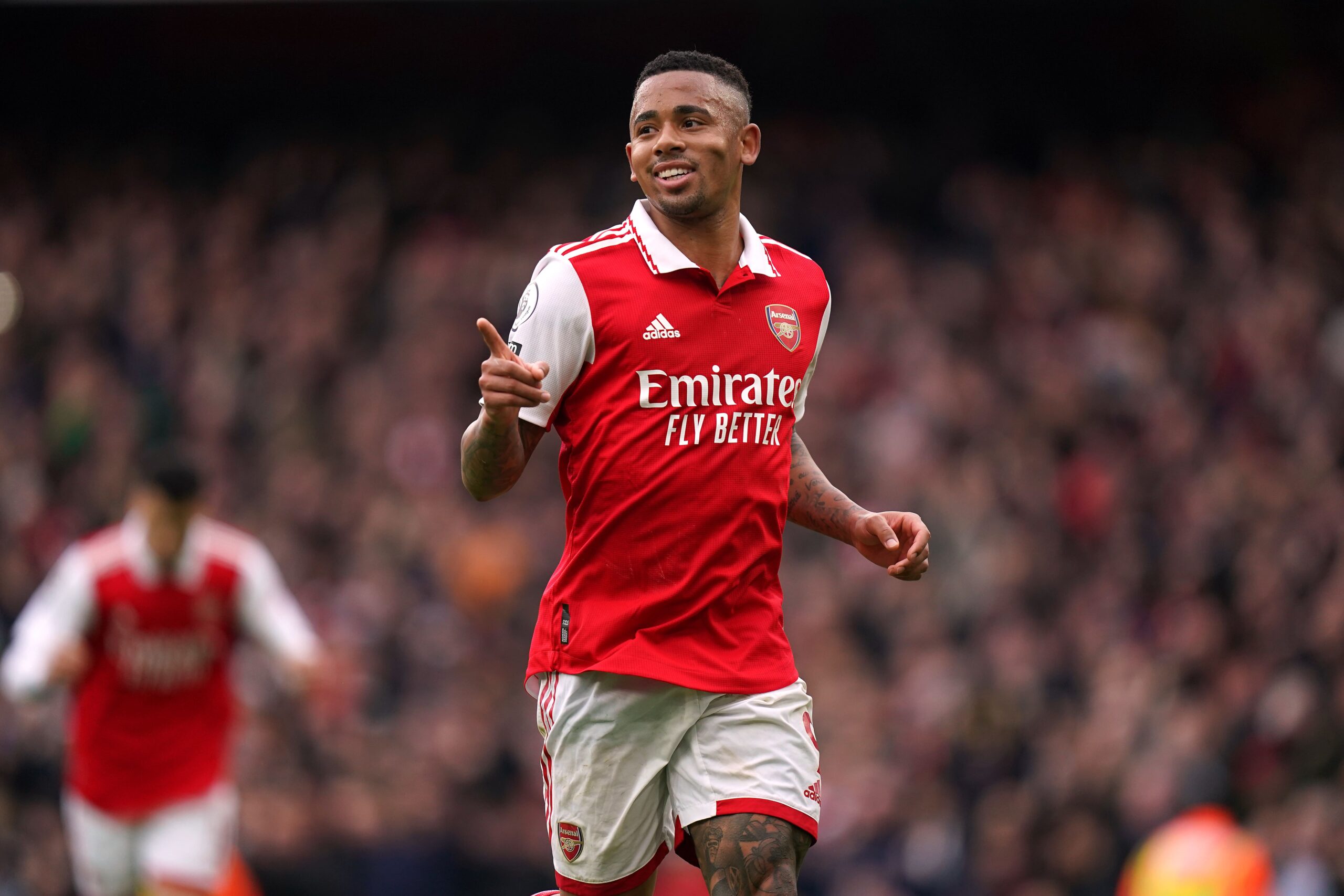 Premier League - Gabriel Jesus em ação pelo Arsenal nesta temporada. Milan Foto: Adam Davy/PA Wire.