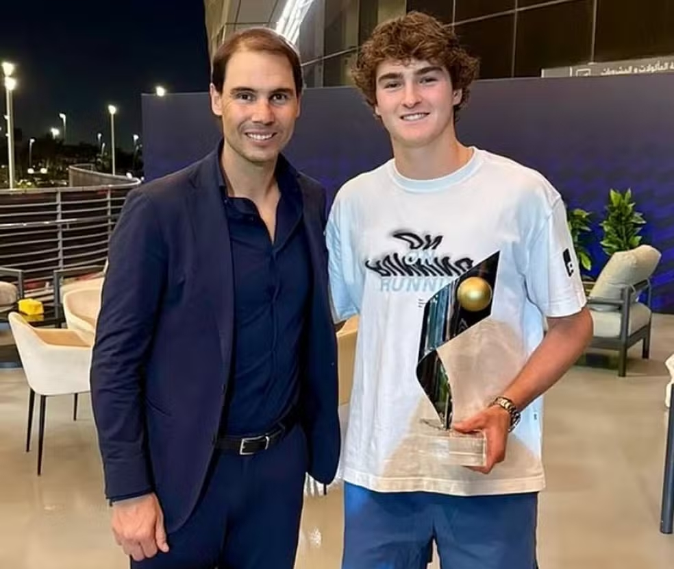João Fonseca e Rafael Nadal