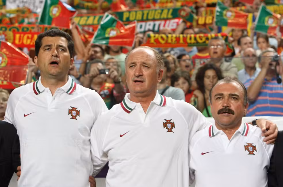 Felipão e parte de sua comissão técnica. Foto: Reprodução/Ge Globo.
