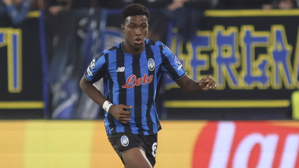 Ahanor em ação pela Atalanta, na Champions League. Foto: Reprodução/Sport Media Set
