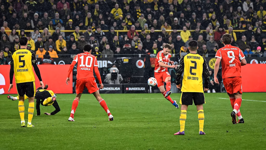 O golaço de Kimmich por outro ângulo. Foto: Divulgação/Imago