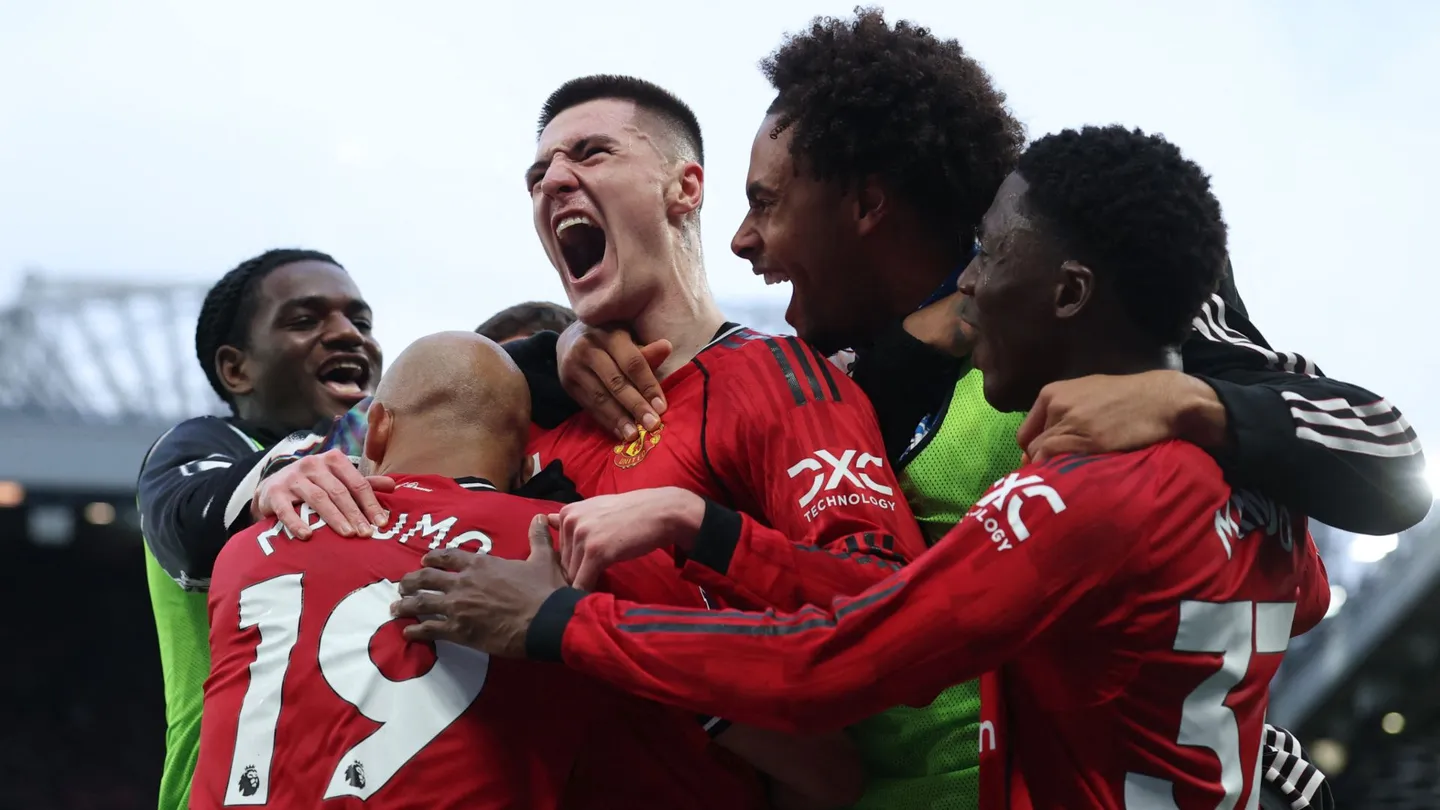Sesko foi o herói do Manchester United na partida contra o Fulham. Foto: Reprodução/Premier League.