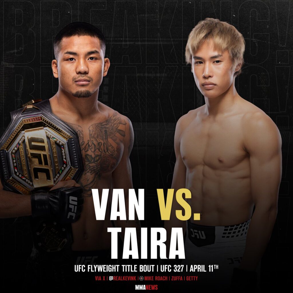 Ultimate escala Tatsuro Taira para a primeira defesa de cinturão de Joshua Van, no UFC 327