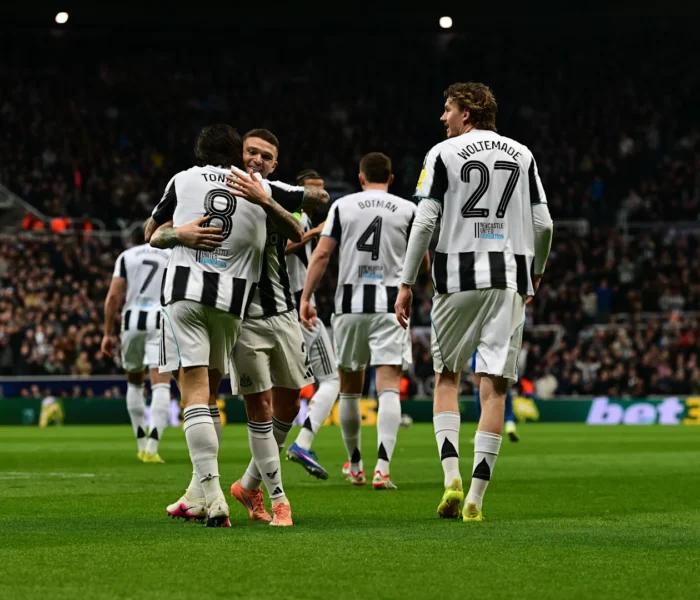 Jogadores do Newcastle comemoram. Foto: Divulgação/Newcastle United.