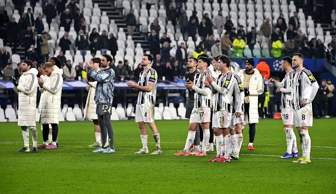 Mesmo com a eliminação, jogadores da Juventus saem aplaudidos de campo. Foto: Divulgação/Juventus FC