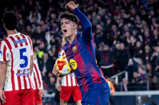 Bernal marcou para o Barcelona diante do Atlético de Madrid