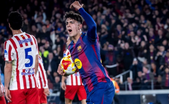 Bernal marcou para o Barcelona diante do Atlético de Madrid