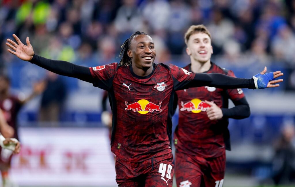 Alvo do Manchester United, Yan Diomandé é o destaque do RB Leipzig na temporada. Foto: Imago.
