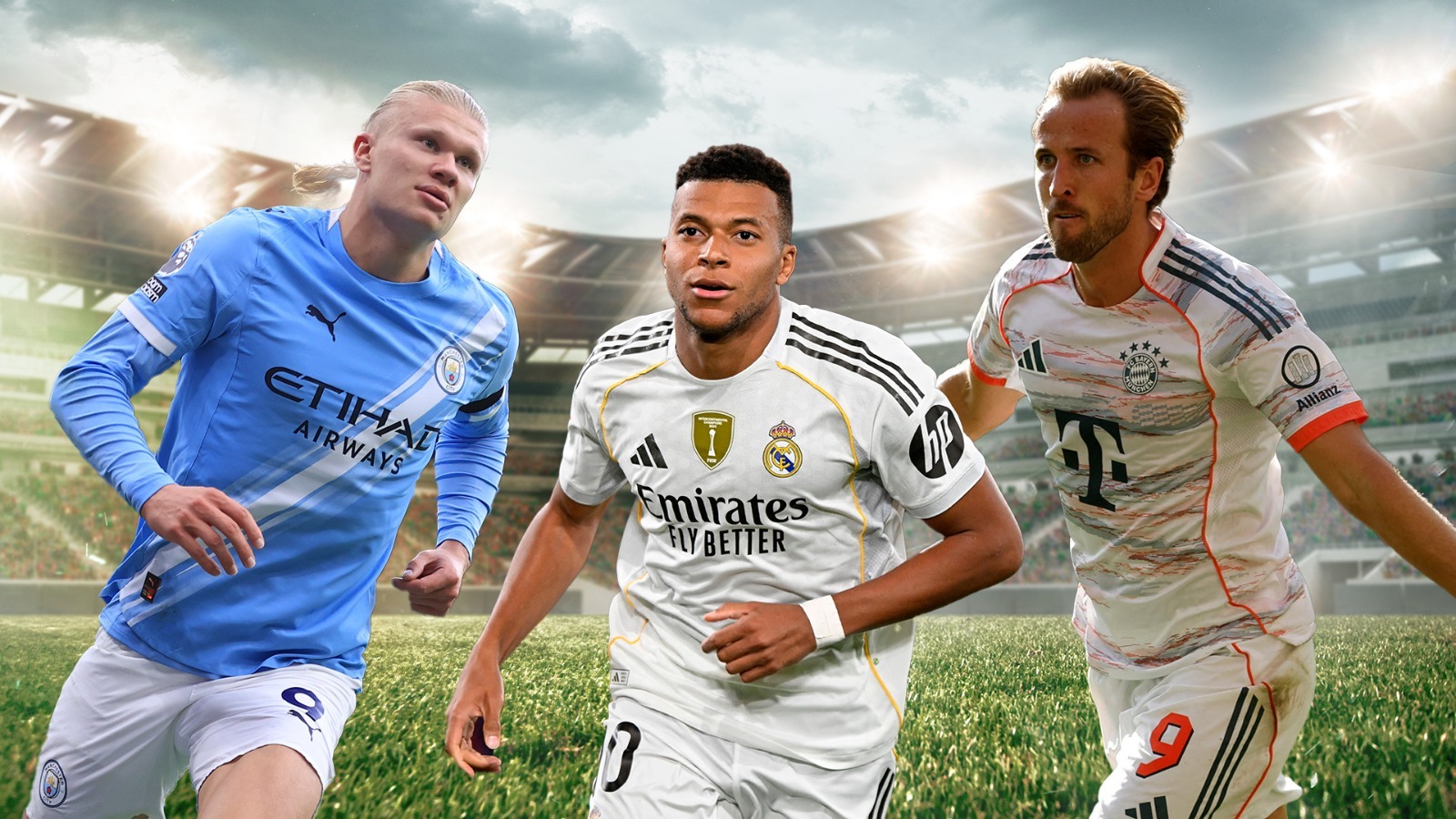 Haaland Kane Mbappé