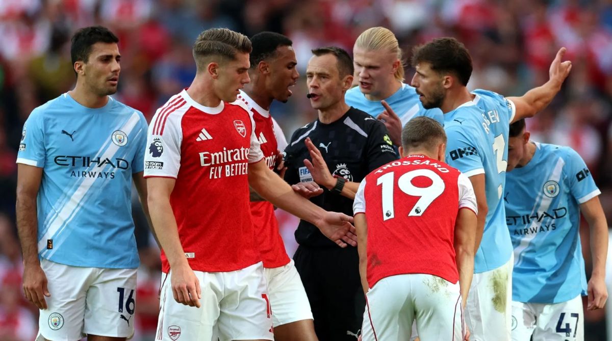 Arsenal e Manchester City pela Premier League 2025/2026. Foto: Reprodução/Premier League