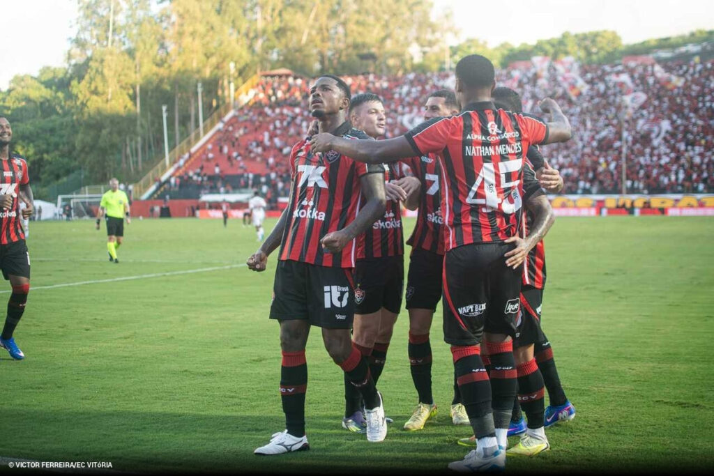 Em casa, o Vitória venceu o São Paulo no Brasileirão 2026. Foto: Divulgação/EC Vitória