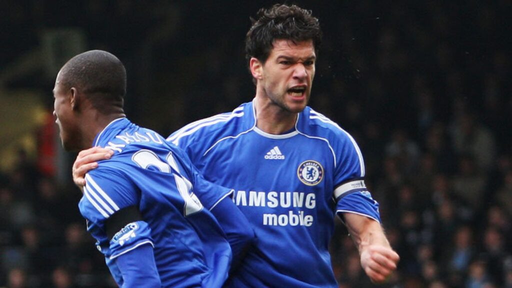 Michael Ballack no Chelsea. Foto: Reprodução/Sky Sports.
