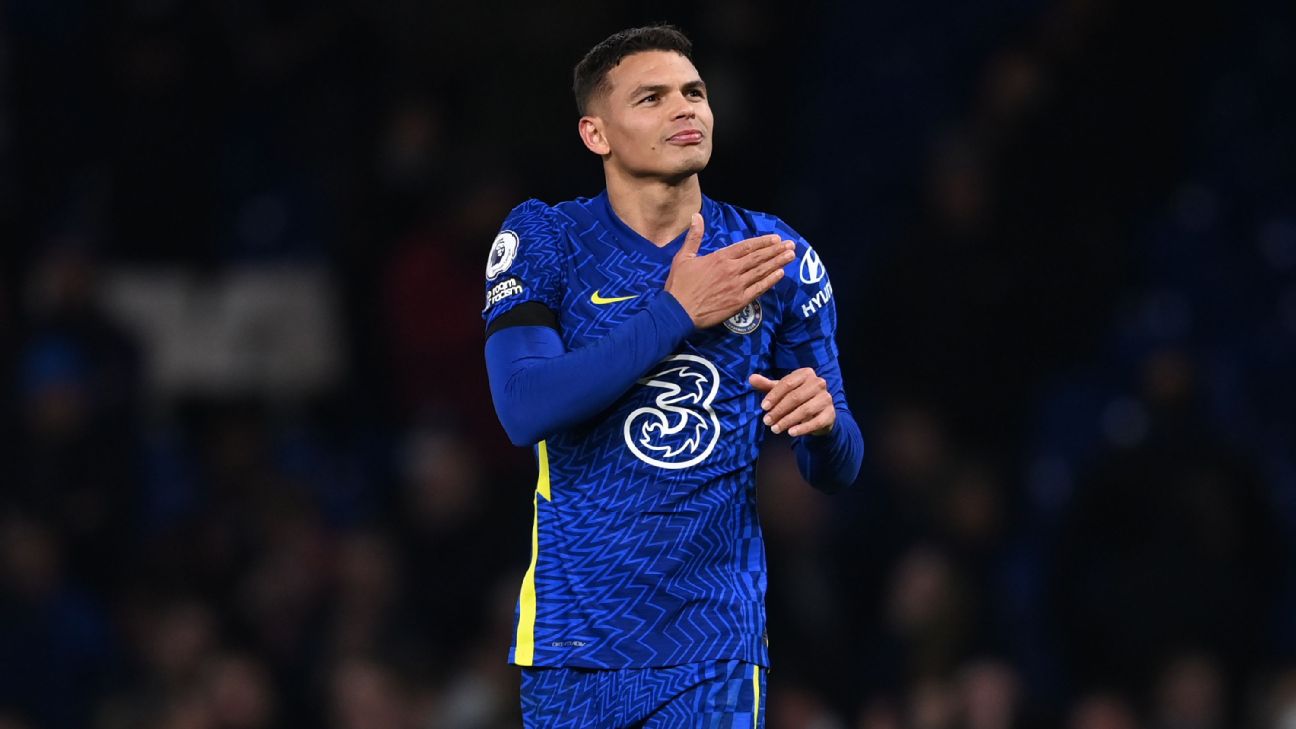 Thiago Silva foi campeão da Champions com o Chelsea em 2021. Foto: Darren Walsh/Chelsea FC via Getty Images