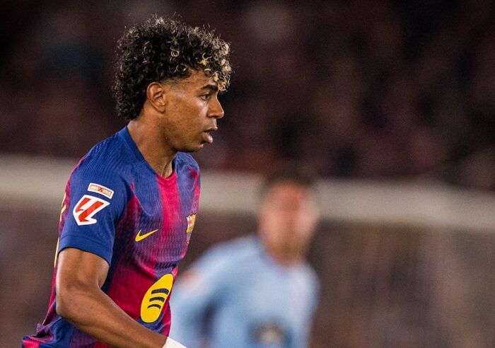 Lamine Yamal marcou para o Barcelona contra o Celta de Vigo