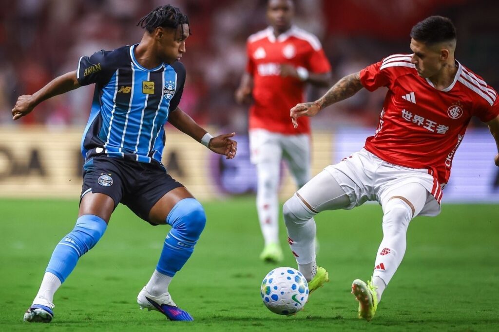 Tetê esteve presente no Grenal do 1° turno, pelo Brasileirão 2026. O jogo terminou sem gols. Foto: Reprodução/Portal do Gremista.com.br 