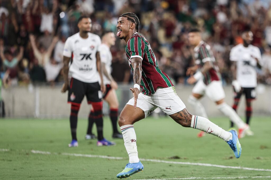 John Kennedy comemora o gol do Fluminense. Foto: Lucas Merçon/Fluminense F.C.