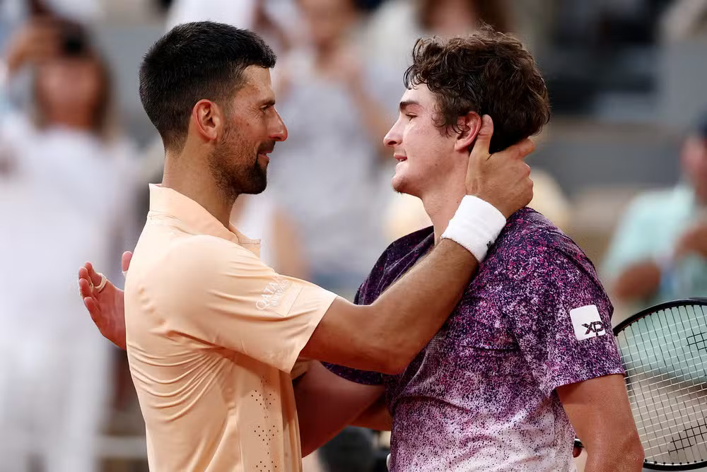 Novak Djokovic João Fonseca Roland Garros 2026