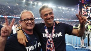 Luis Enrique e Luis Campos psg