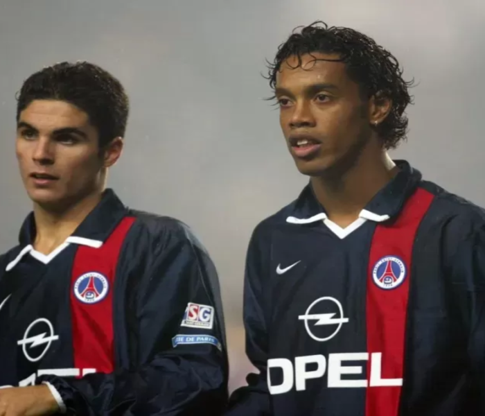 arteta e ronaldinho gaucho psg
